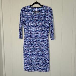 Blue Print Workwear colorful Stretch Size Small